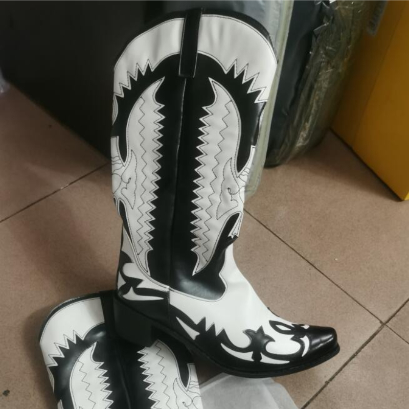 Men Shoes Size 46 - 2027 Fashion New Men's Cowboy Boots