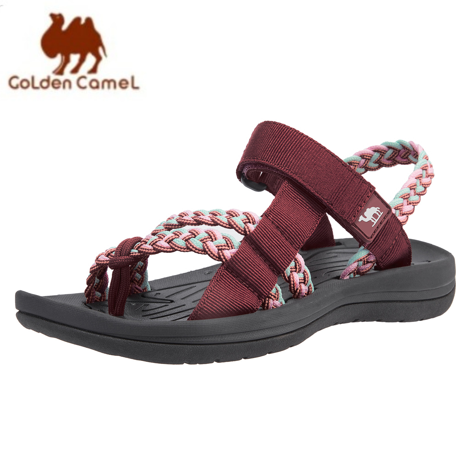 Sandal Sport Outdoor - Cam Phối Vàng Chống Thấm Nước