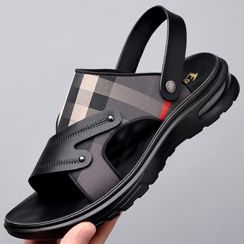 Sandal Sport Outdoor - Summer Men's Sandals Luxury Cowhide Sandal