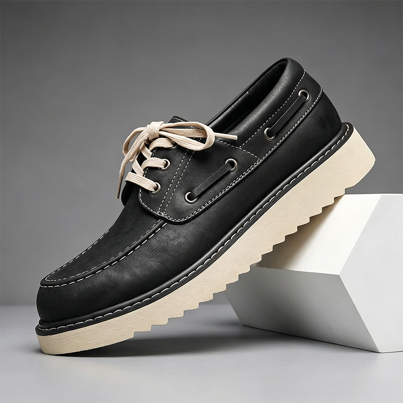 Men's Vintage Second-layer Cow - đánh giá và giá Boat Shoe Leather