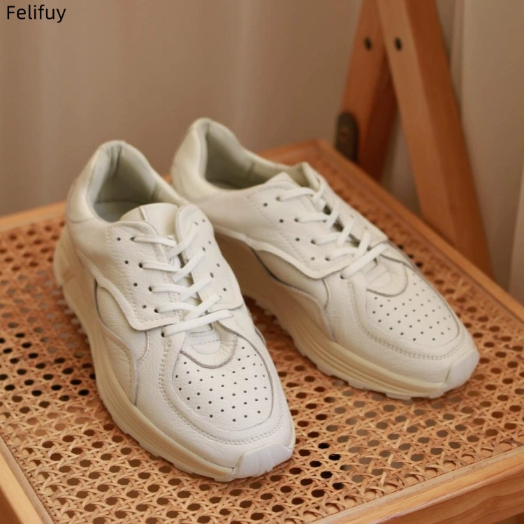 Round-toe Lace-up Casual White - đánh giá và giá Men Shoes Boss