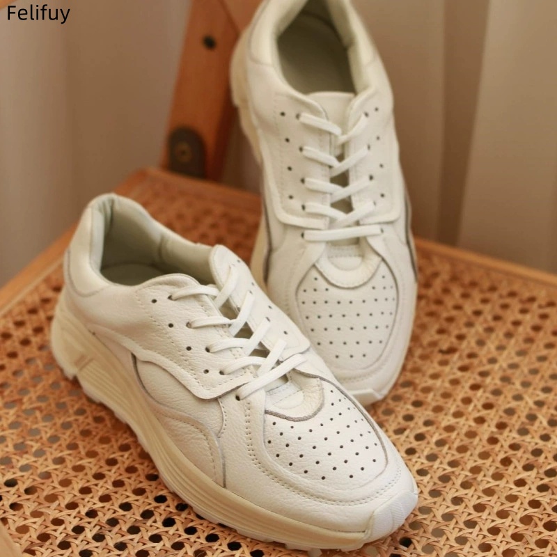 Round-toe Lace-up Casual White - đánh giá và giá Men Shoes Boss