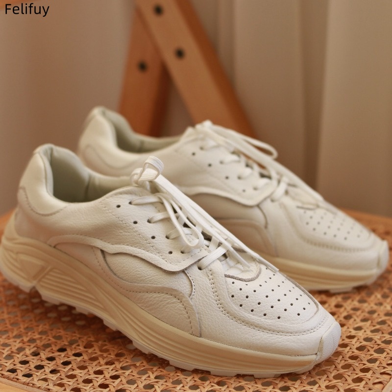 Round-toe Lace-up Casual White - đánh giá và giá Men Shoes Boss