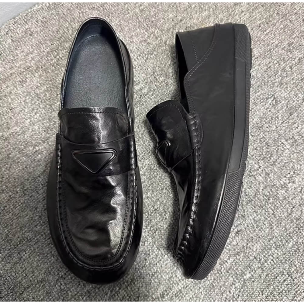 Handcrafted Black Leather Driv - đánh giá và giá Men'S Shoes Drivers