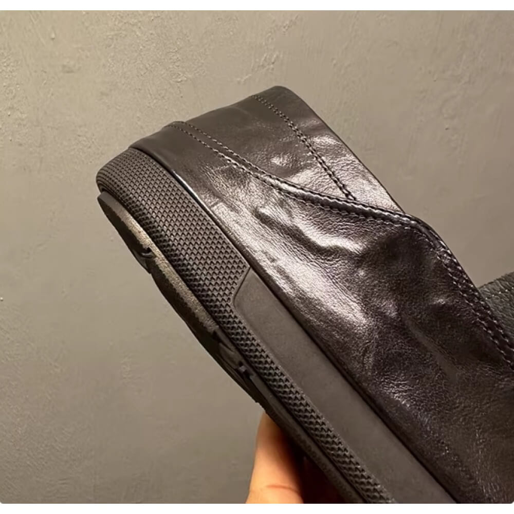 Handcrafted Black Leather Driv - đánh giá và giá Men'S Shoes Drivers